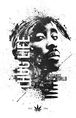 Tupac 2pac Laminated Art Gloss Paper Poster A4 Size Thug Life • £6