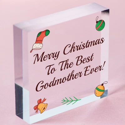 £12.99 • Buy Godmother Gift For Christmas Heart Godparent Christening Gift Mum Sister Gift