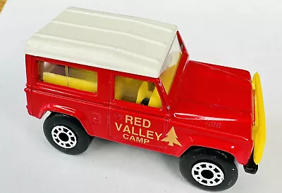 Matchbox Land Rover 90 Ninety  Red Valley Camp  1:62 Scale Diecast 1987 Toy • $14