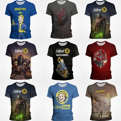 Cosplay Fall Out 101 Boy Power Armor 3D T-Shirts Sports Fitness Top T-Shirts • £10.20