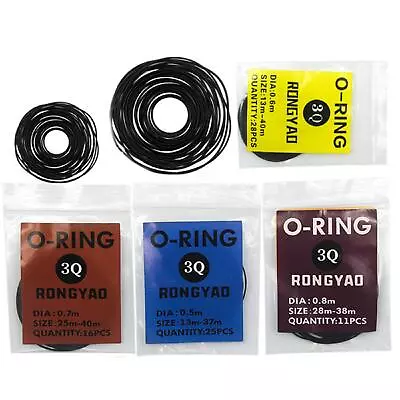 0.5/0.6/0.7/0.8mm Watch O-Ring Waterproof Rubber Gaskets Watchmaker Repair Parts • $6.59