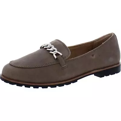 Me Too Womens Briggs Taupe Nubuck Loafers Shoes 7.5 Medium (BM) BHFO 7565 • $16.99