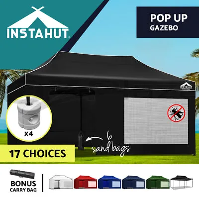 $250.95 • Buy Instahut Gazebo Pop Up Marquee 3x6 Outdoor Wedding Gazebos Tent Folding Base Pod