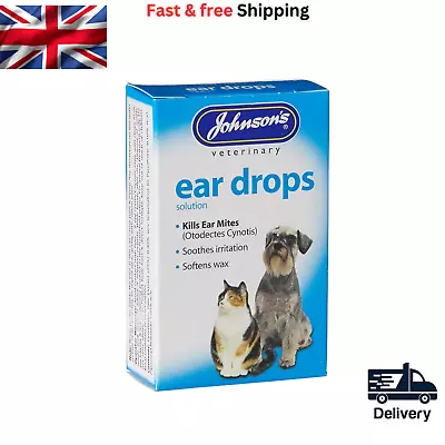 Ear Drops For Pets Dogs Cats Ear Wax Kills Mites Mite Treatment Infection Clear. • £6