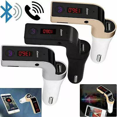 Bluetooth 5.0 Wireless Car FM Transmitter MP3 Player Radio 2 USB Charger Adapter • £8.99