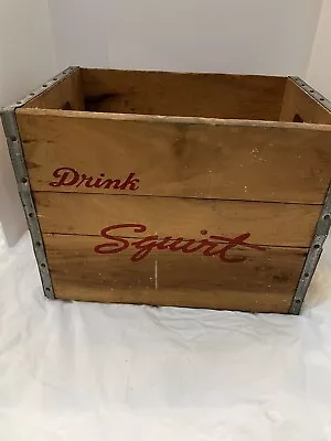 Vintage Squirt Soda Pop Wood Crate  Bottle Box Dunning-Crum Youngstown OHIO • $35