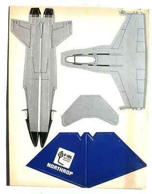 Vtg Cobra Northrop F-18L Tactical Fighter Aviation Paper Airplane Unused • $19.99