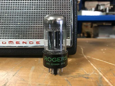 1950s Rogers Canada Black Plate Chrome Top 6SN7GTB 6SN7 Vacuum Tube Guaranteed!  • $38.88