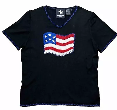Michael Simon Event 4th July Navy Shirt Size M USA Flag America Stars Stripes • $20