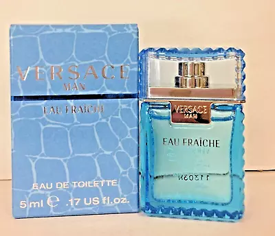 Versace Eau Fraiche For Men 0.17oz/5ml MINI Edt Sp Box New • $12.96