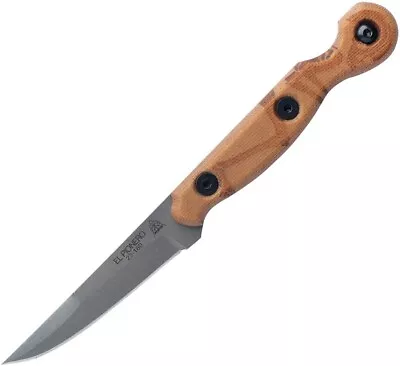 TOPS El Pionero 3.38  1095HC Tan Micarta Fixed Knife W/Sheath ELPO01 • $168