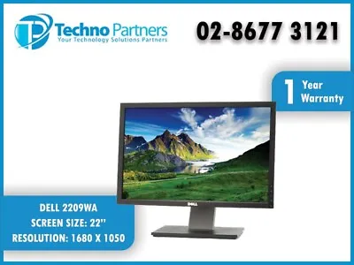 Dell UltraSharp 2209WA 22  Flat Panel LCD Monitor Display VGA DVI WRNTY • $59