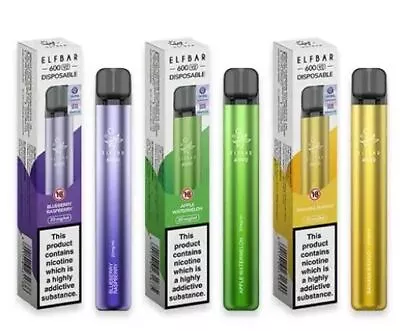 Elf Bar V2 600puffs Disposable Vape Pen 20mg Nic Salt Quad Mesh Coil Ecig • £2.90