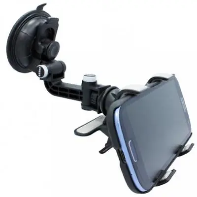 MULTI-ANGLE SWIVEL CAR MOUNT HOLDER WINDSHIELD GLASS DOCK CRADLE For CELL PHONES • $14.55