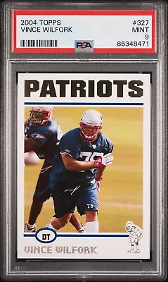 2004 Topps Vince Wilfork #327 PSA 9 MINT Rookie RC • $30