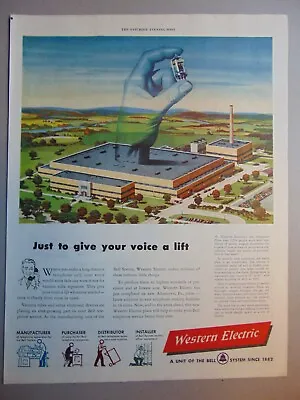 $6.97 • Buy 1948 WESTERN ELECTRIC Vacuum Tube Repeaters Building Hand Tube Art Print Ad