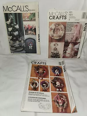 McCalls Crafts Patterns 7229 8091 6726 Christmas  • $9.99