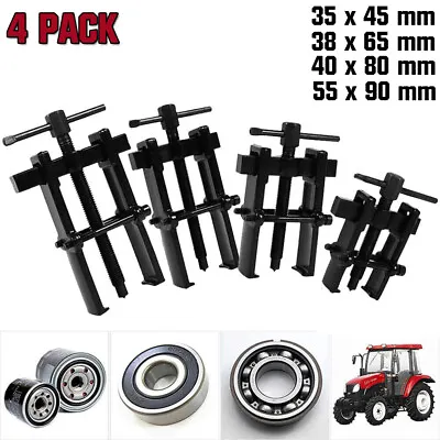 4Pcs 2 Jaw Gear Puller Set Bearing Puller Auto Remover Tools Kit 2'' 3'' 4'' 6'' • $37.99