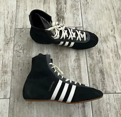 Vintage 1980s Adidas Made In West Germany Boxing Wrestling Shoes Sneakers Size 8 • $335