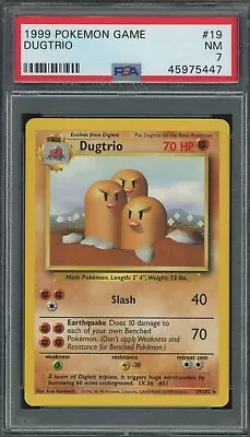 $2.30 • Buy Pokemon Dugtrio Base Set Unlimited Rare #19 PSA 7 -447X1