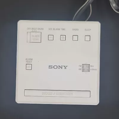 Sony ICF-C1 Digital LCD Display Alarm Clock AM/FM Radio (White) Tested & Working • $30