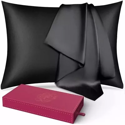 100% Mulberry Silk & Natural Wood Pulp Fiber Double-Sided Design Silk Pillowcas • $8.99