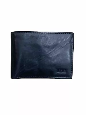 LEVIS Mens Black Leather Wallet CG E34 • £8.99