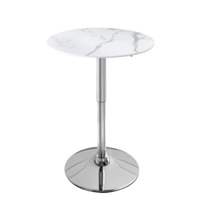 $85.99 • Buy Levede Bar Table Swivel Gas Lift Counter Dining Furniture Cafe Outdoor White