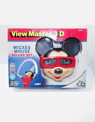 NEW  Disney 100 View Master 3D ~ Mickey MOUSE Deluxe Set W/ 3 REELS & Case • $28.99