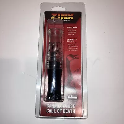 Zink Canada Goose Call Of Death Polycarbonate Hand-Tuned Short Reed Made In USA • $19.99