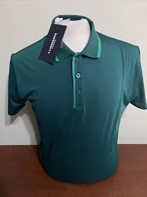 J Lindeberg Men's Luca Regular Fit Golf Polo GMJT07640 M374 Green Medium NEW • $59.99