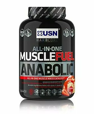 £39.99 • Buy USN Muscle Fuel Anabolic All-In-One Shake Powder - Strawberry, 2.2 Kg