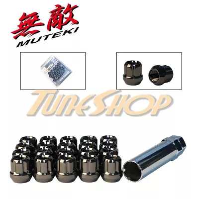 Muteki Open End Spline Tuner Lock Lug Nuts 12x1.25 1.25 Acorn Wheel Rim Ti S • $49.95