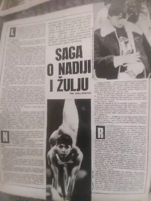 Nadia Comaneci  Ex Yu Clippings 1980 Year Very Rare • $18