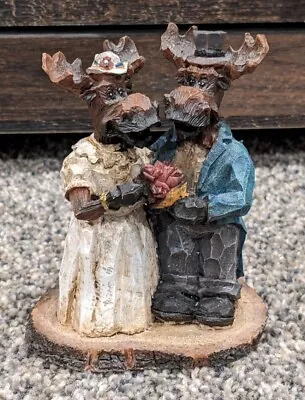 RARE Nature's Characters By Collection Circle Figurine  Moosely Married  • $20