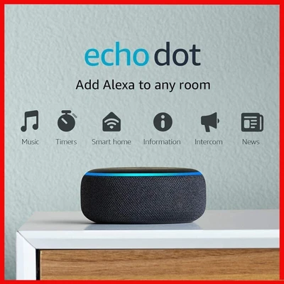 $41 • Buy Amazon Echo Dot (3 Gen.) Smart Speaker - Charcoal Fabric 
