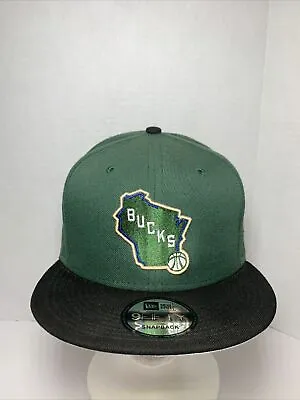 Milwaukee Bucks Basketball Hat Cap NBA Green 9Fifty Snapback New Era Wisconsin • $14.95