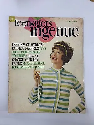VTG Teen-Agers Ingenue Magazine April 1962 John Ashley Talks To Teens No Label • $22.50