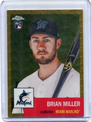 2022 Topps Chrome Platinum Brian Miller Gold Refractor /50 RC Miami Marlins • $19.95