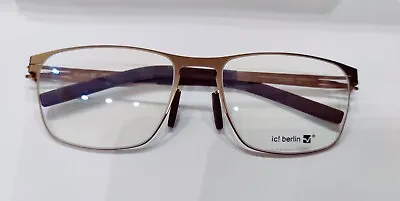 IC! Berlin  Benjamin S Cafe Brown Brille Glasses Eyeglasses Frames 56-18-150 • £215