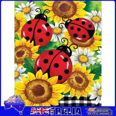 $13.33 • Buy Sunflower Ladybug Full Round Drill Mosaic Diamond Painting DIY Wall Art Cra