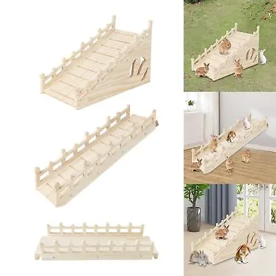 Wooden Rabbit Hideout Cage Accessories Tunnel For Guinea Pigs Hedgehogs Rats • £15.31