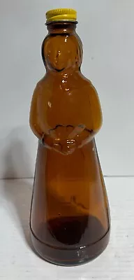 Vintage 1979 MRS. BUTTERWORTH'S Glass Bottle Syrup Amber 10  With Metal Cap • $14.95