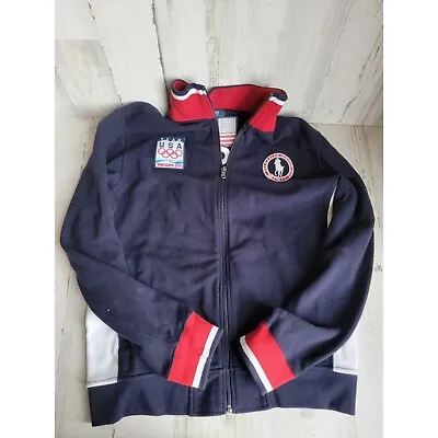 Ralph Lauren Olympics Team USA Vancouver 2010 Zip Up Jacket Coat Sweatshirt • $64.87