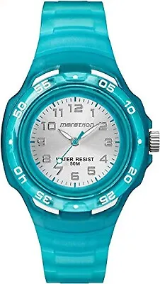 Timex Marathon Turquoise Resin Strap 32mm Kids Watch TW5M06400 • $20.99