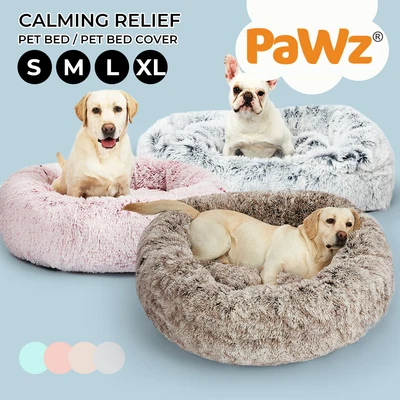 $21.99 • Buy PaWz Pet Dog Calming Bed Cat Warm Soft Plush Removable Washable Extra Large