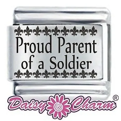 £4.10 • Buy PROUD PARENT OF A SOLDIER * DAISY CHARM For 9mm Italian Modular Charm Bracelets