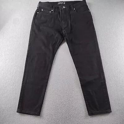 Abercrombie & Fitch Skinny Taper Stretch Black Denim Jeans Men's 36x30 (34x27.5) • $16.99