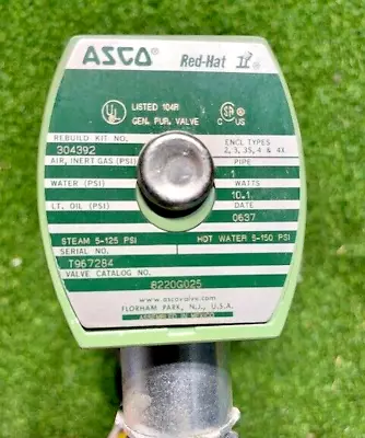 Asco Red Hat Steam Valve 8220g025 1  Npt 120v/60h • $250