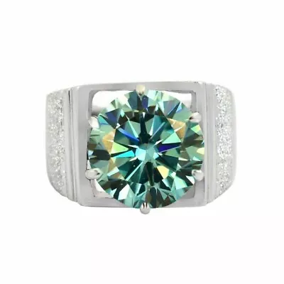 5 Ct Blue Treated Diamond Ring Great Shine VVS1 Certified ! Men's Jewelry • $160.65